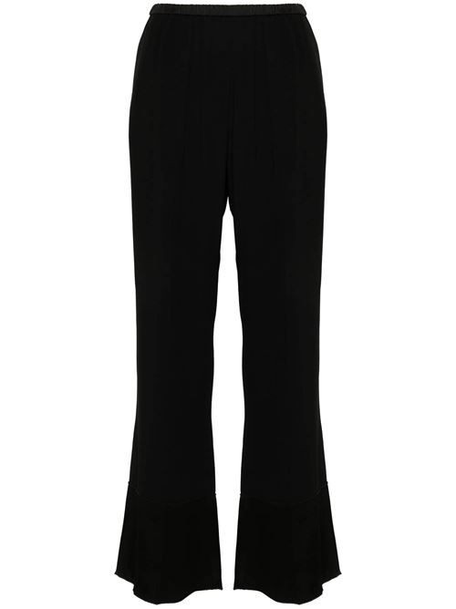 Black crepe texture pants FORTE FORTE | 12870NERO